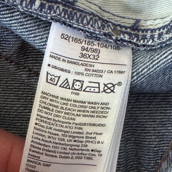 Gap Original Fit Button Fly Jeans 100% Cotton Men Size 36X32 EUC - Picture 7 of 7